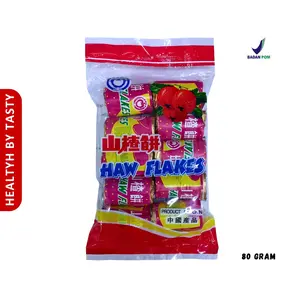 Haw Flakes San Zha Pian Permen Sancaan Buah Haw Isi 10Pcs Candy