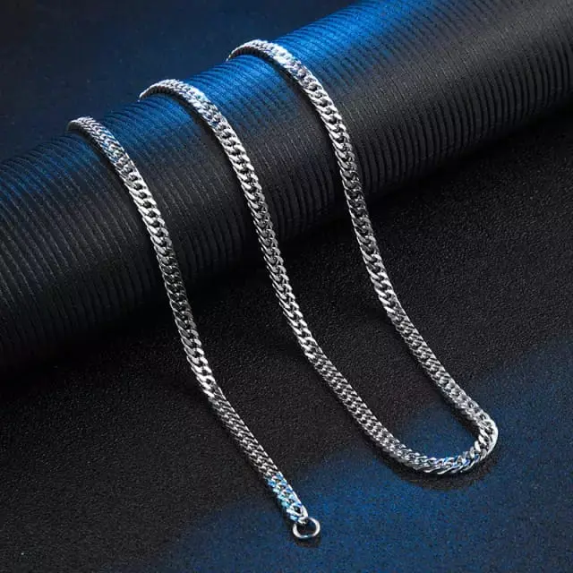 kalung viral tiktok titanium anti karat model rantai Laki-laki terbaru kekinian silver stainless jewellery 0
