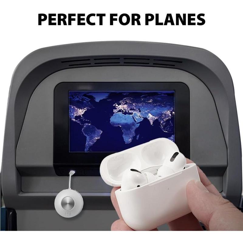 TikTok Shop SoundJet R2 5.3 Adapter for Airplane PC Support Airpods Pro Headphones aptX Adaptive Low Latency Audio Transmitter for Flight