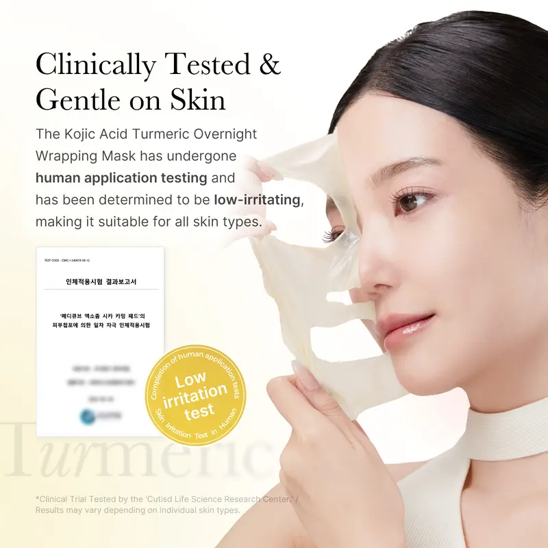 Kojic Acid Turmeric Night Wrapping Mask |   Overnight Wrapping Mask, Morning Shed, Turmeric, Niacinamide, Vitamin C 4