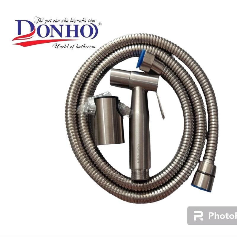 Bộ Vòi Xịt Vệ Sinh Inox 304 Mờ trọn bộ có Đầu xịt, cài xịt và dây 304. Bộ Dây Nhựa dùng cho nhà áp lực nước yếu, nước bình thường.