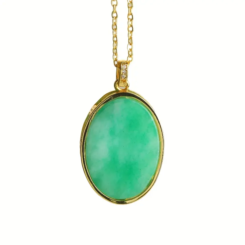 A Natural Stone Pendant in Green And Blue Hues, a Premium Mineral Necklace Pendant, Suitable for Everyday Wear And As a Holiday Gift. Perfect for Valentine'S Day. 0