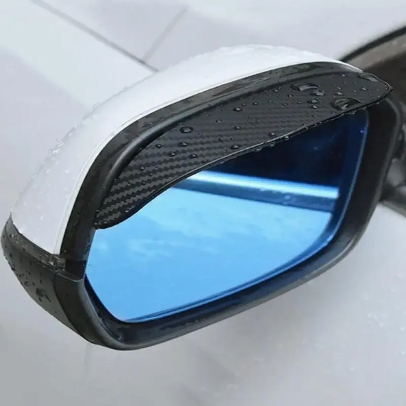 Car Side Mirror Rain Cover, Carbon Fiber Pattern Car Side Mirror Rain Cover, Universal Car Exterior Accessories for Car Decoration 3