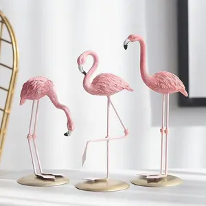 Dekorasi Flamingo Pink Bahan Shabby Hiasan Pajangan Meja Flaminggo