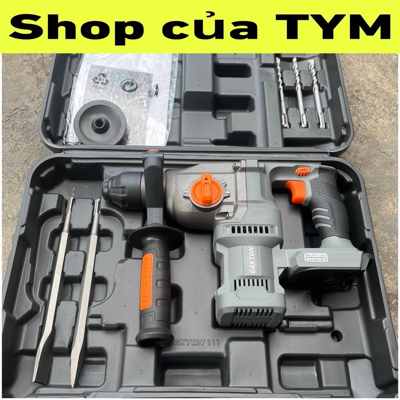 (NEW ATC) Máy khoan bê tông pin 3 chức năng DEKTON M21-RH2603PLUS lực 3.2J motor brushless chân M21 phổ thông - chính hãng / khoan  duc betong