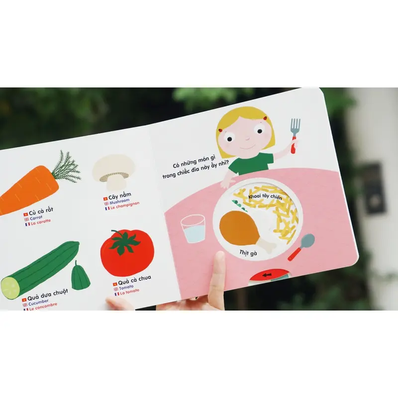 Sách Đa Tương Tác - Chuyển Động Thông Minh Đa Ngữ Việt - Anh - Pháp - Dành cho trẻ từ 0 - 6 tuổi - Đinh Tị Books 5