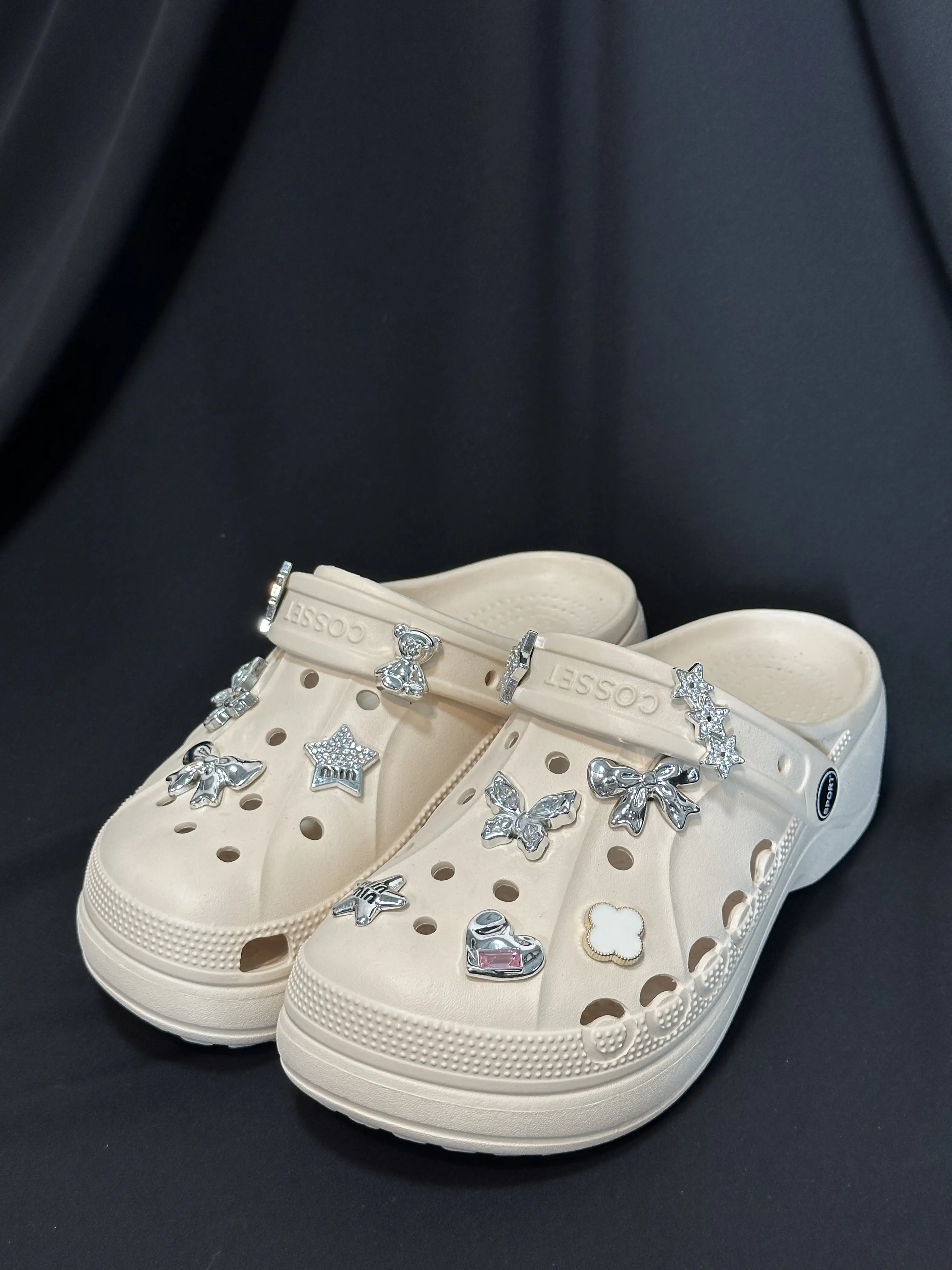 [Tặng Charm Ngẫu Nhiên] Sục COSSET Tăng Chiều Cao 6cm Đệm EVA Êm Ái Siêu Thoáng Khí SN-06 dép  nữ sandal