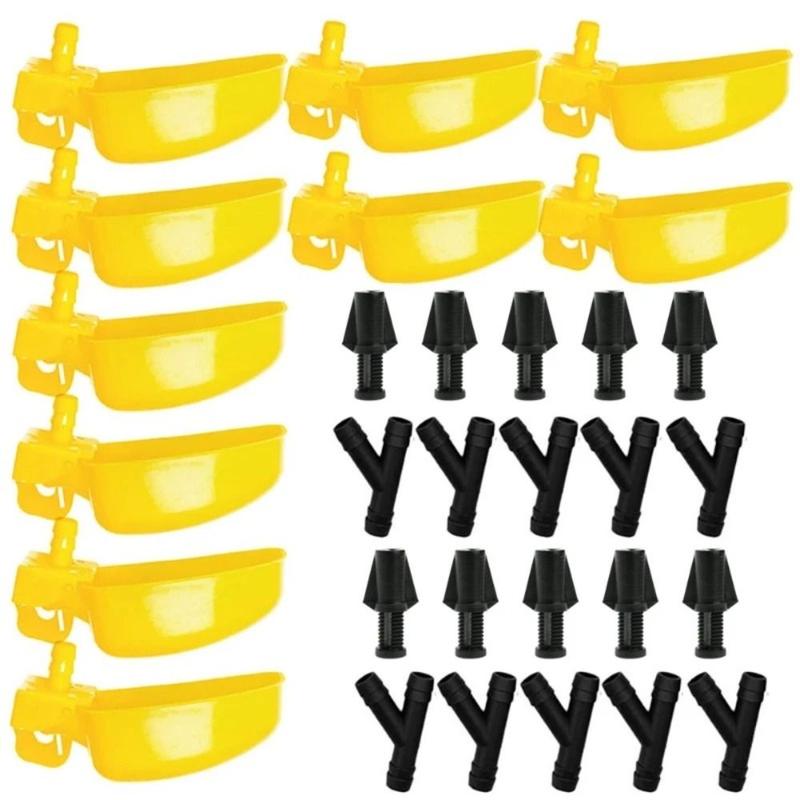 12Pcs Cage Accessories Automatic Quail Drinking Bowl Plastic Suspension Bird Waterer Feeder Practical Convenient Drinking Cup Bowl Duck 0