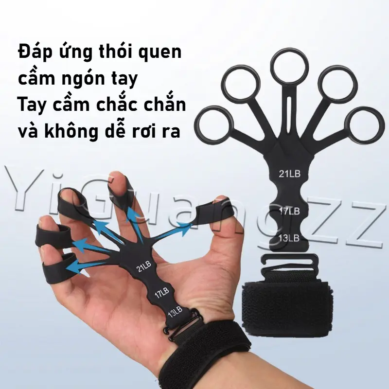 Huấn luyện viên 5 Ngón Tay bằng silicon, mới, Dụng cụ kéo cổ tay, hỗ trợ đào tạo bóng rổ, giúp tăng Sức Mạnh Cầm Nam COD 0
