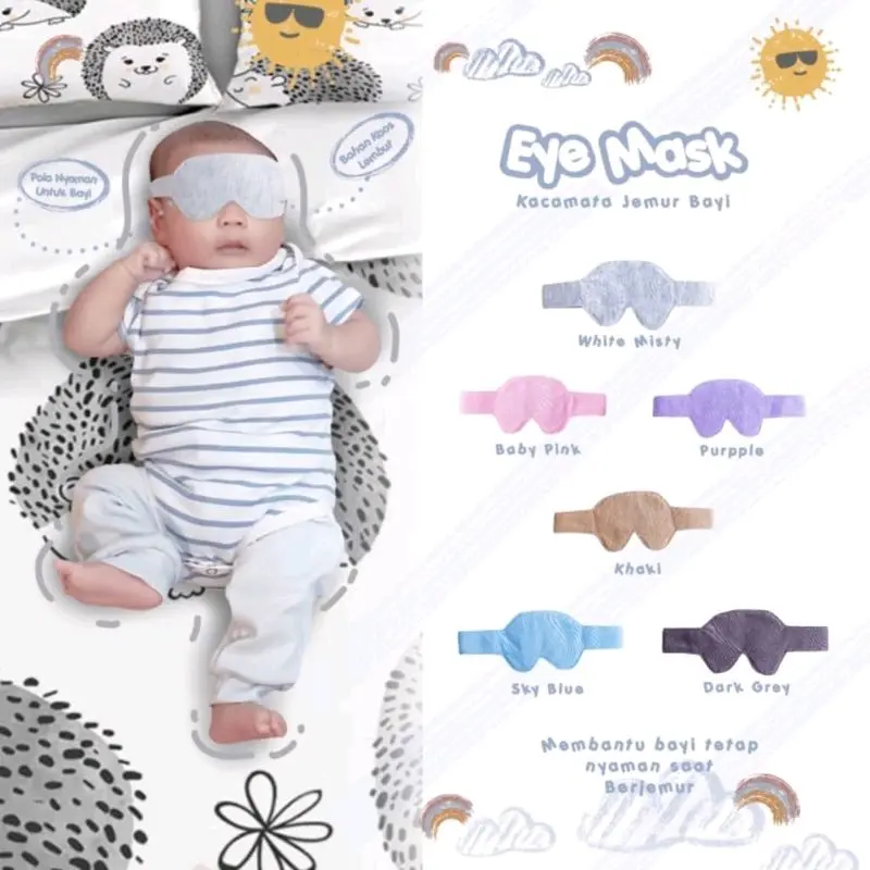 Penutup Mata Bayi Polos Kaca Mata Jemur Bayi Polos Origami