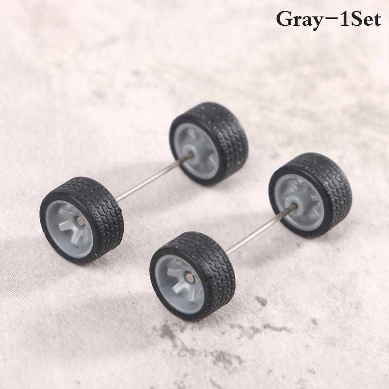Product Introduction of Roda Kereta untuk Roda Panas, Tayar Getah, dengan Gandar Roda, Model Kereta, Bahagian Diubah Suai, Mainan Kenderaan Lumba DIY, Skala 1: 64, 1 Set 34