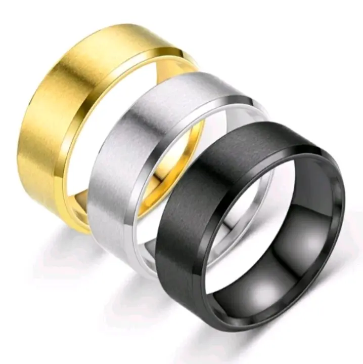 Cincin Titanium Keren Cincin Pria/Wanita Motif Polos dove Anti Karat