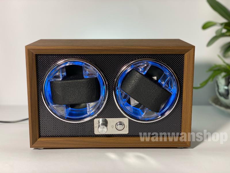 Hộp xoay đồng hồ - 2 xoay Gỗ không nắp đèn Led Decor