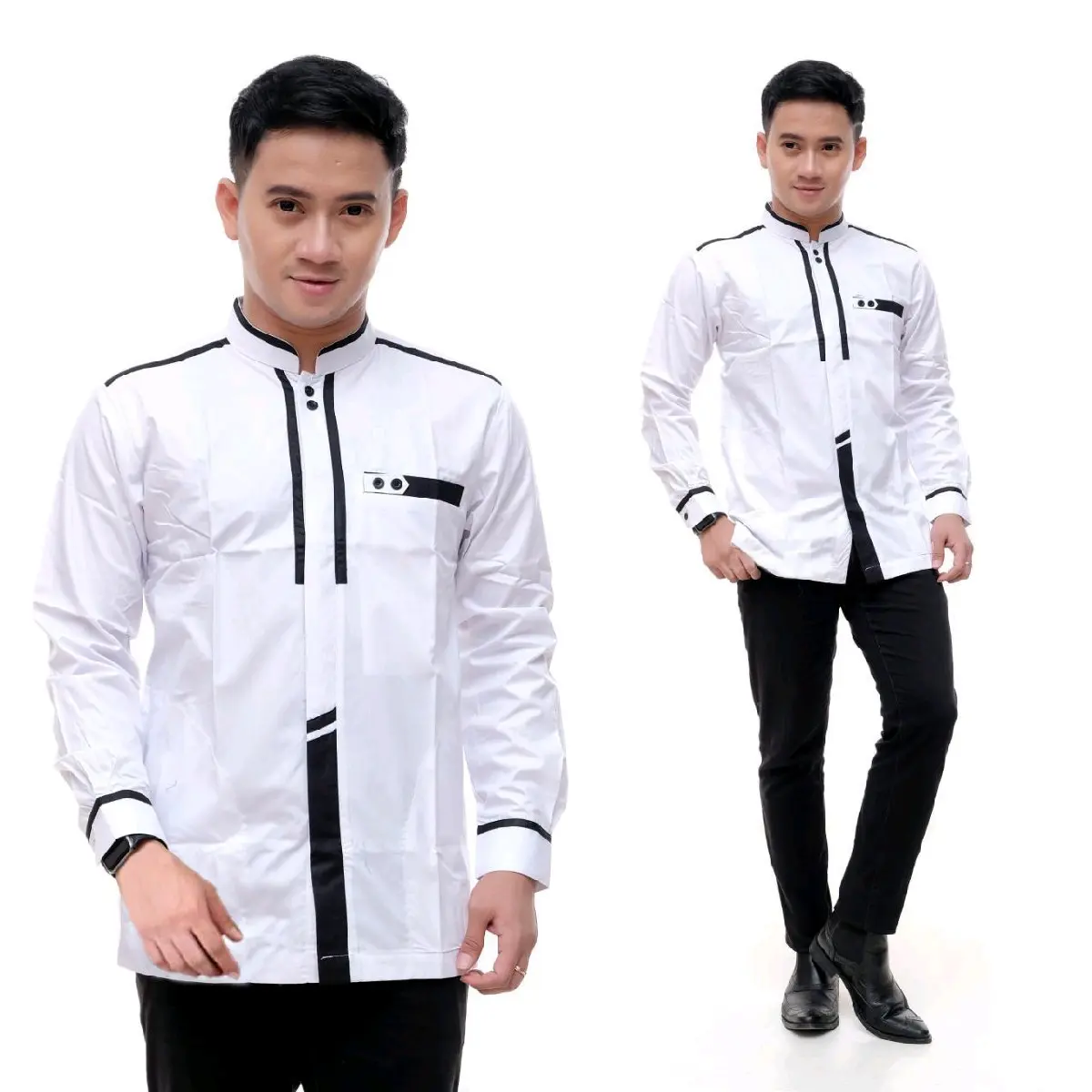 koko pria dewasa/koko terbaru /baju muslim Panjang Motif Katun