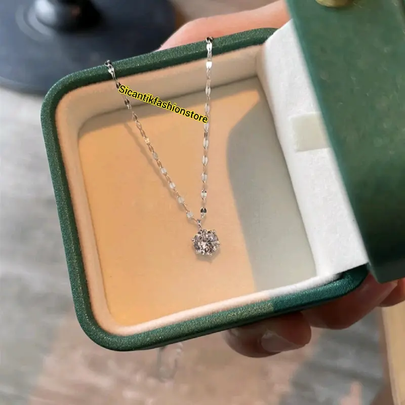 KALUNG TITANIUM WANITA PECAH KOPI LIONTIN MATA SATU ASLI TITANIUM TRENDING ANTI KARAT SELAMANYA KALUNG TITANIUM FASHION STYLE WANITA KOREA Harian Perempuan Ulang tahun Sukses Pria Wanita 2
