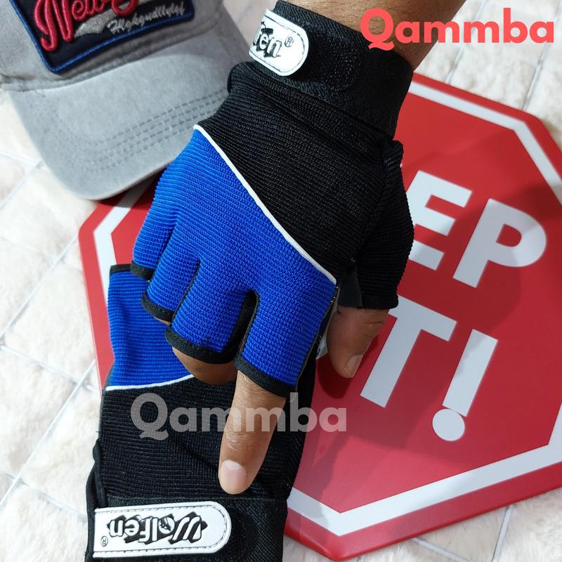 Product Introduction of QAMMBA - Sarung Tangan Motor Setengah Jari / Half Finger Gloves / Sarung Tangan Wofen 3