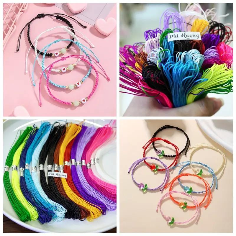 5m - 10m dây chỉ dù 0.8mm nhiều màu, dây không co giãn bện vòng tay paracord handmade