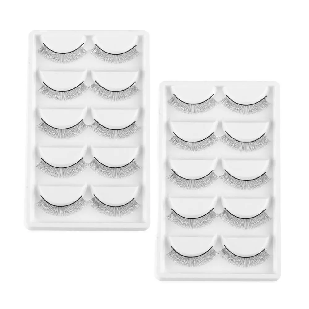 10 Pairs High Quality Natural Long Beauty Salon Individual Practice Teaching Handmade False Eyelashes Training Eyelashes