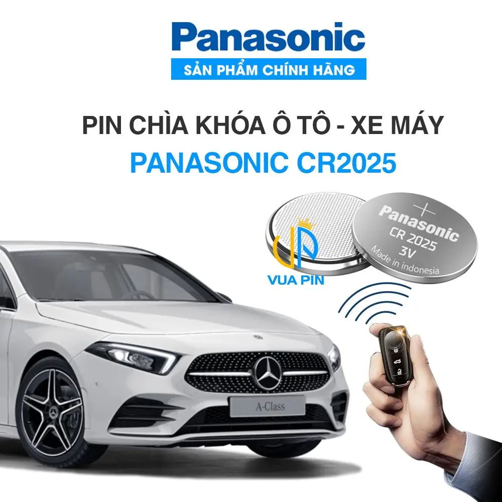 Vỉ 1-5 Viên Pin Panasonic CR-2025 Thay Thế Cho Chìa Khóa Oto Mercedes, Mazda, Honda, Huyndai, VinFast....  {{store}}