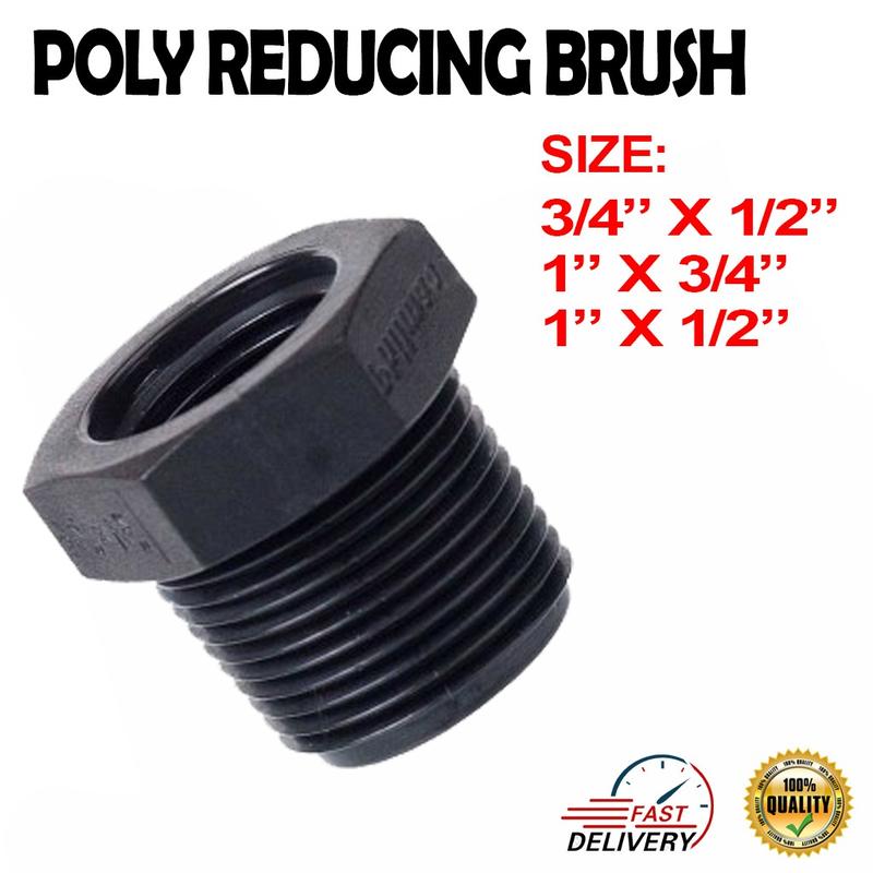 POLY REDUCING BUSH 3/4” x 1/2