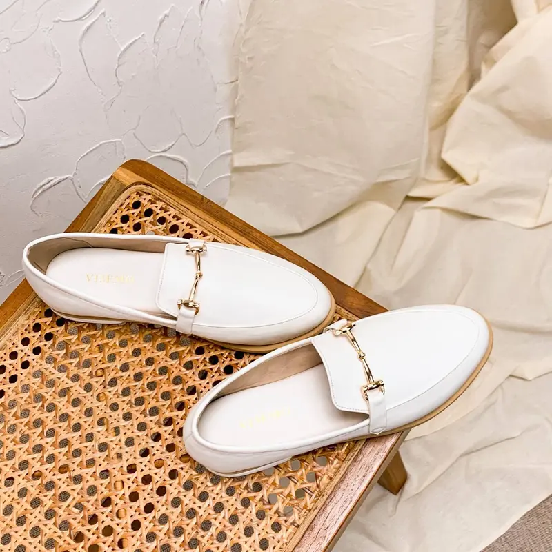 Vimemo Zenna - Sepatu Loafers Vintage Minimalist Slip On Shoes | Sepatu Kerja Wanita 5