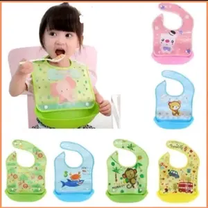 [COD] BIB / SLABBER SILIKON PLASTIK / CELEMEK MAKAN BAYI ANTI AIR / SLABBER SILIKON