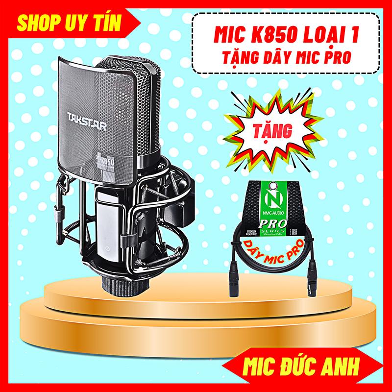 Mic PC K850 Cao Cấp Chuyên Nghiệp Micro Thu Âm K850 Dùng Nguồn 48V Hát Livestream Bảo Hành 1 Năm