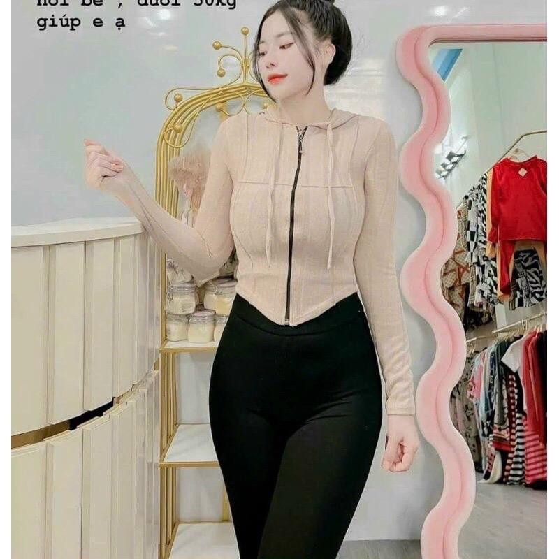 Áo khoác len tăm form đẹp chuẩn ủ kem, khoác mát mẻ, Áo khoác kiểu CÓ MŨ NÓN TAY DÀI