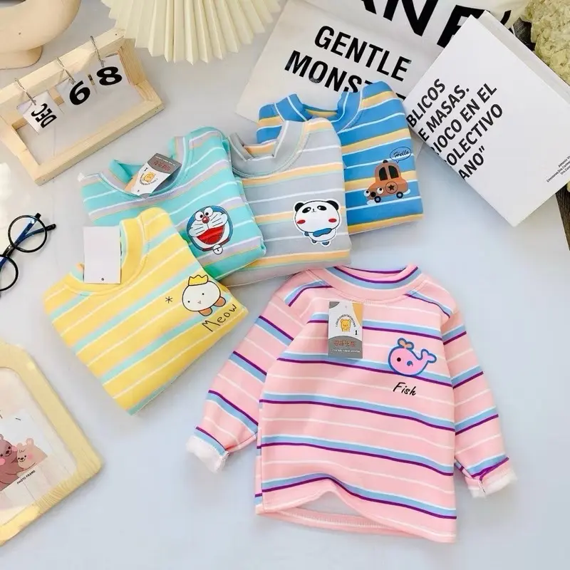 Áo giữ nhiệt lót lông cổ 3 phân cho bé từ 6-16kg