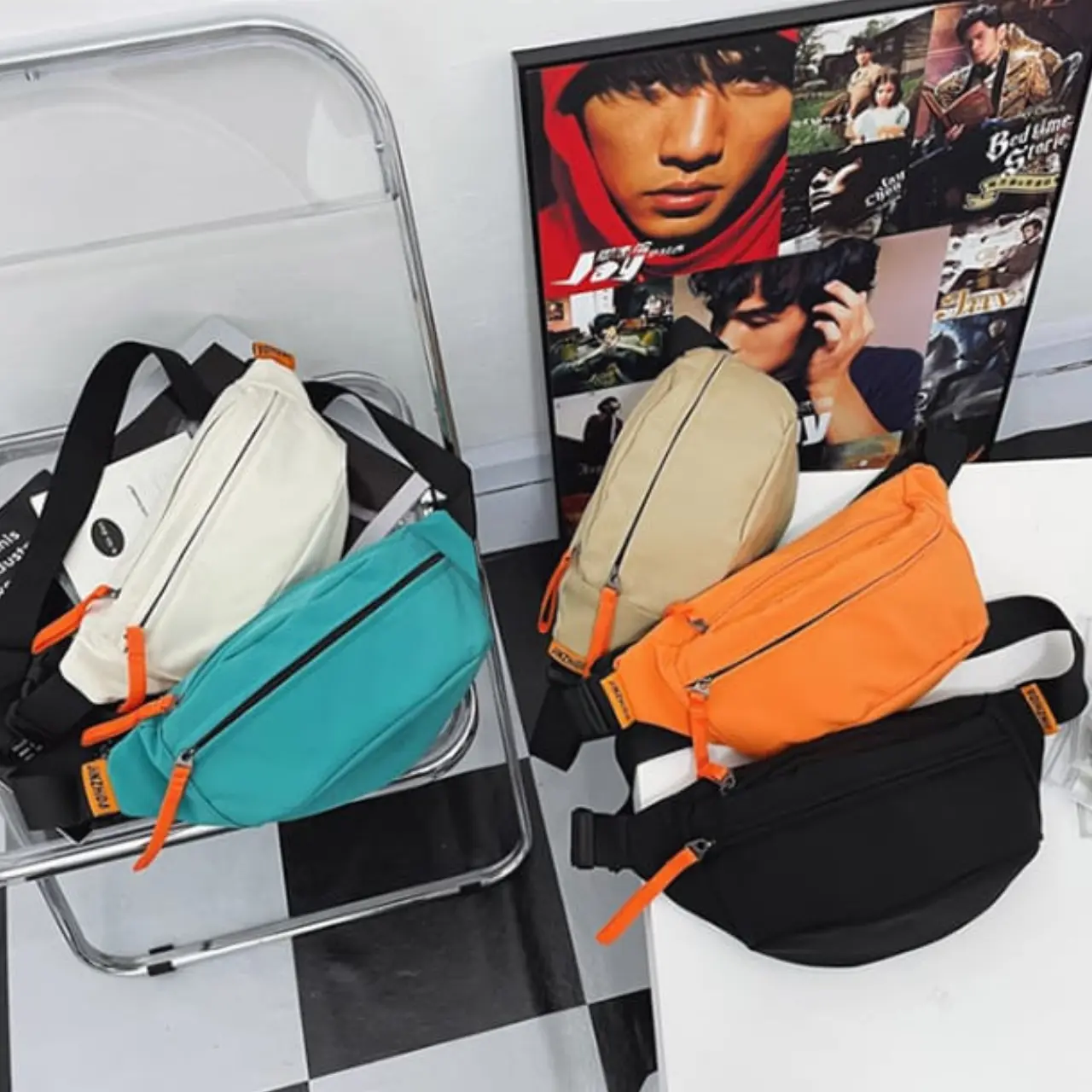 Tas Pinggang Unisex Tas Dada Slempang Pria Wanita / Waistbag Unisex