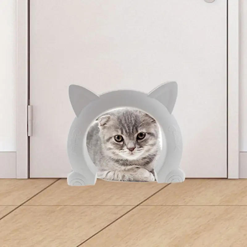 Cat Door Dogs Hole Access Direction Controllable Toys for Pet Training Dog Gatos Kitten Plastic Small Pet Gate Door Kit 고양이