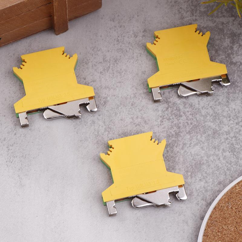 Product Introduction of USLKG2.5 Screw Ground DIN Rail Terminal Block Earth Connector Protective Modular UK 2.5mm Wire Electrical Connector USLKG-2.5N 19