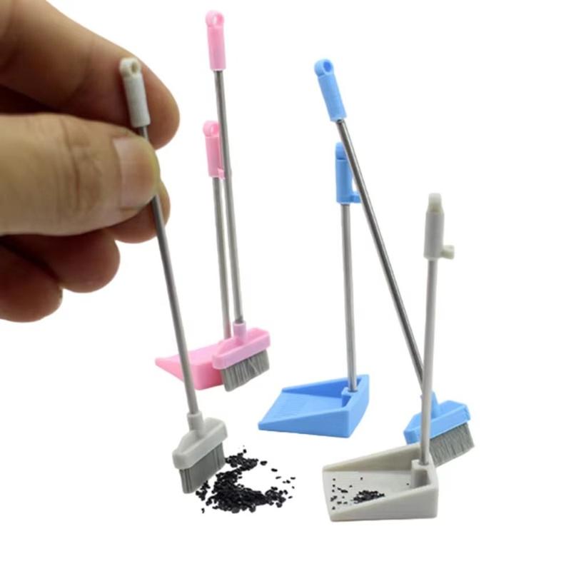 Product Introduction of XINELU Dollhouse Accessories Scene Decor Dollhouse Broom Dustpan DIY Model Pretend Play Dollhouse Cleaning Tool 1:12 Scale Real-like Miniature Broom Micro Life 13