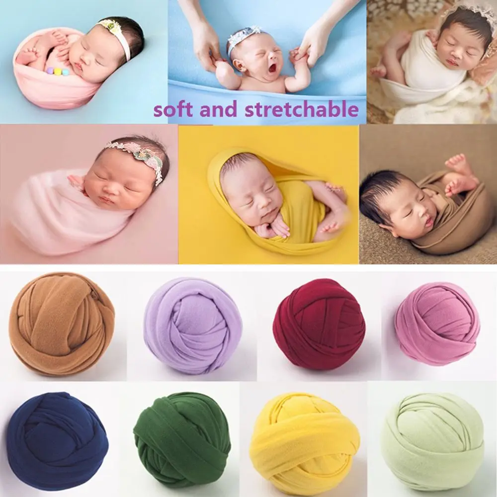 40*160cm Colorful Newborn Milk Napped Cotton Photography Props Blanket Swaddling Baby Photo Wrap
