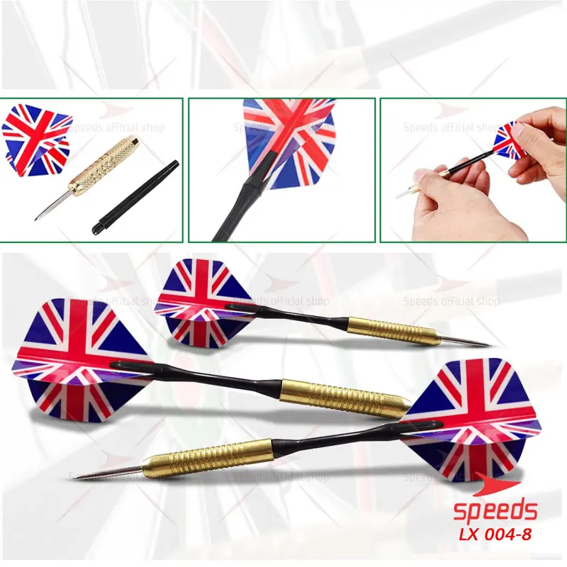 SPEEDS Dart Jarum Pahanan Dart Panah Lempar untuk Dartboard Union Jack Dart Arrow 004-8 4