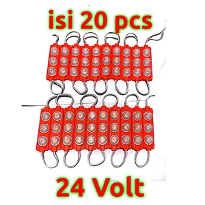 isi 20 Pcs Lampu LED 3 mata 24 volt LED kolong truk 24 volt