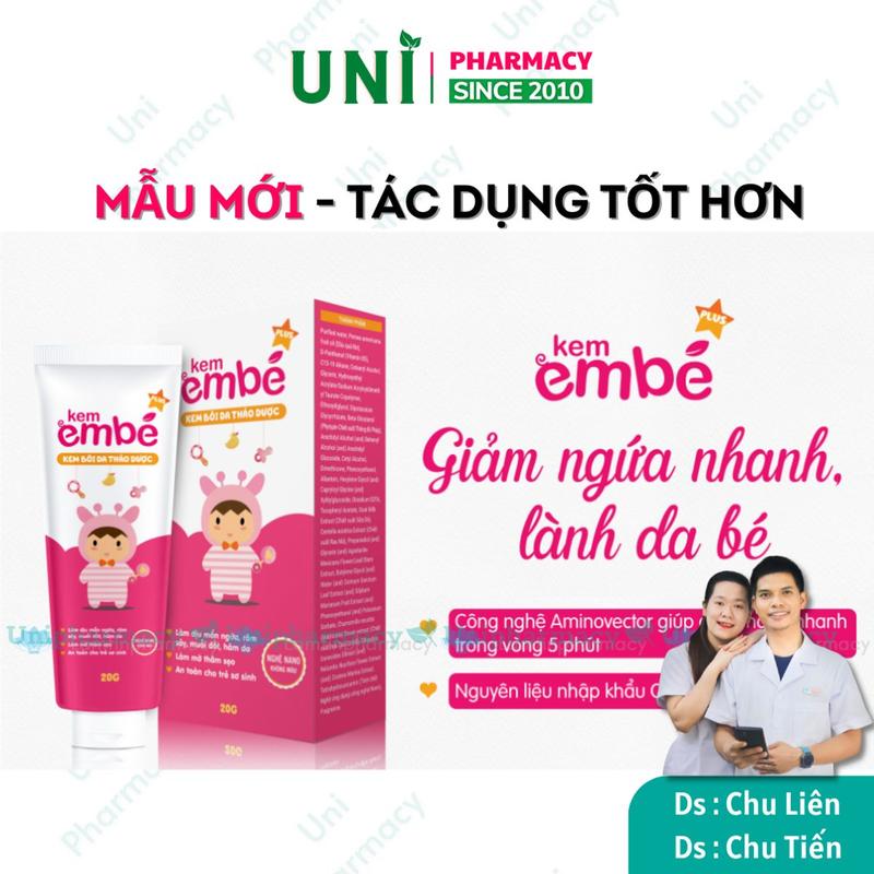 Kem Em Bé Plus - Kem bôi da thảo dượċ cho bé khi bị rôm sảy mẩn ngứa muỗi đốt hăm da côn trùnġ cắn. Giảm mẩn ngứa ngừa thâm sẹo Tuýp 20g