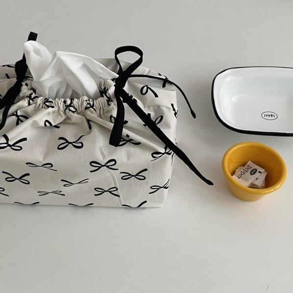 Korean ins ribbon drawstring adjustable tissue bag, home decoration ...