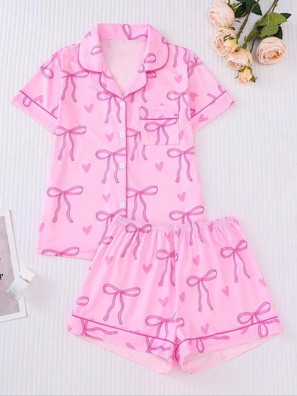 PINK TWO-PIECES PAJAMA WITH AN ALL OVER PRINT OF DELICIOUS COOKIES IN POLYESTER, BABY PINK TWO-PIECES PAJAMA WITH AN ALL OVER PRINT OF DELICIOUS COOKIES IN POLYESTER, BABY