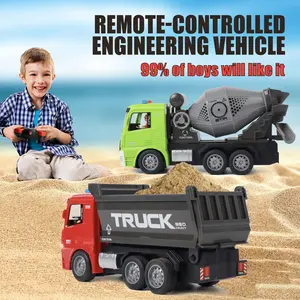 REDFIRE TOYS MAINAN RC KONSTRUKSI TRUCK DUMP MOLEN MIXER 1:20 RODA 6 ANGKUT PASIR REMOTE 6CH SOUND LIGHT