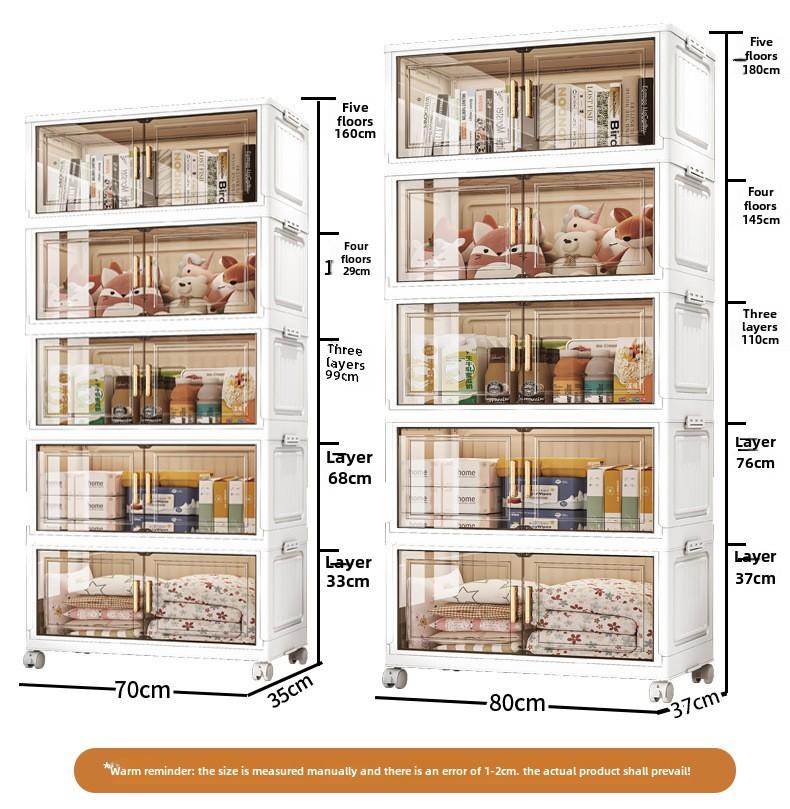Product Introduction of 50-80 Wide Folding Storage Cabinet Plastic Bedroom Storage Box Organiser 13
