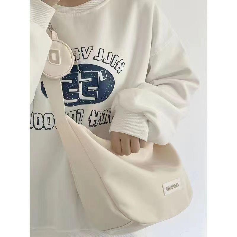 Túi Vải Chống Thấm Nước, Chất Liệu Nylon, Thời Trang Và Hợp Xu hướng, Thích Hợp Cho Mùa Xuân / Mùa Hè, Túi Bánh Bao Nghệ Thuật Mori, Lý Tưởng Cho Sinh Viên Đại Học, Túi Messenger Đeo Vai, Túi Đưa Thư 4