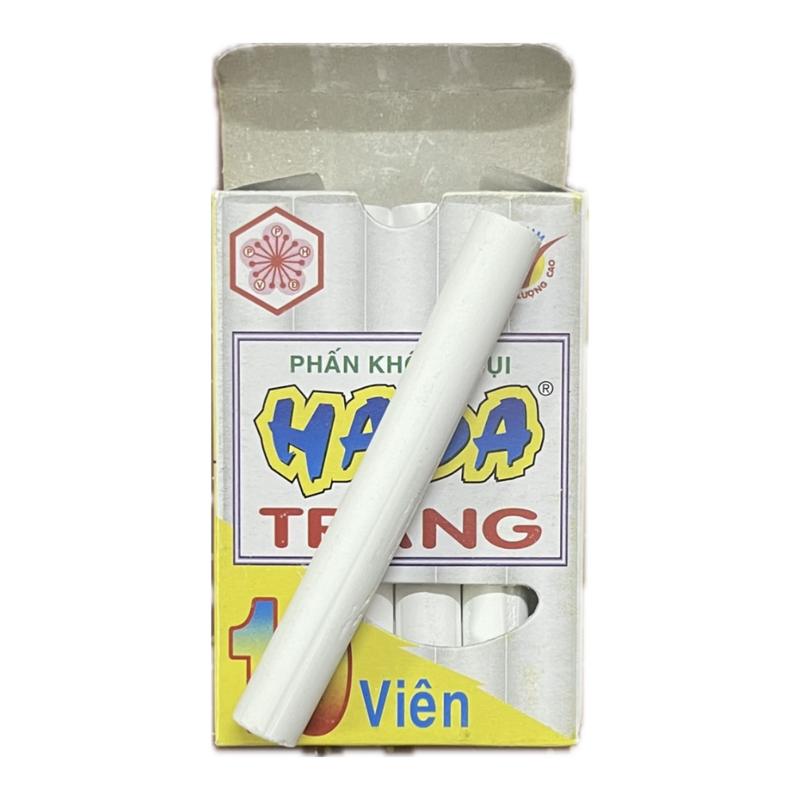 COMBO 2 HỘP PHẤN TRẮNG VIẾT BẢNG HADA hộp 10 cây dùng cho trường học học sinh không bụi