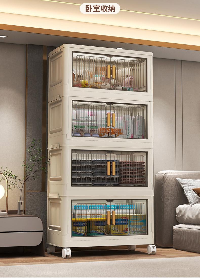 Product Introduction of Plastic Snack Cabinet No-Installation Storage Cabinet Organizer Cabinet Household Baby Children Clothes Toy Storage Cabinet 18