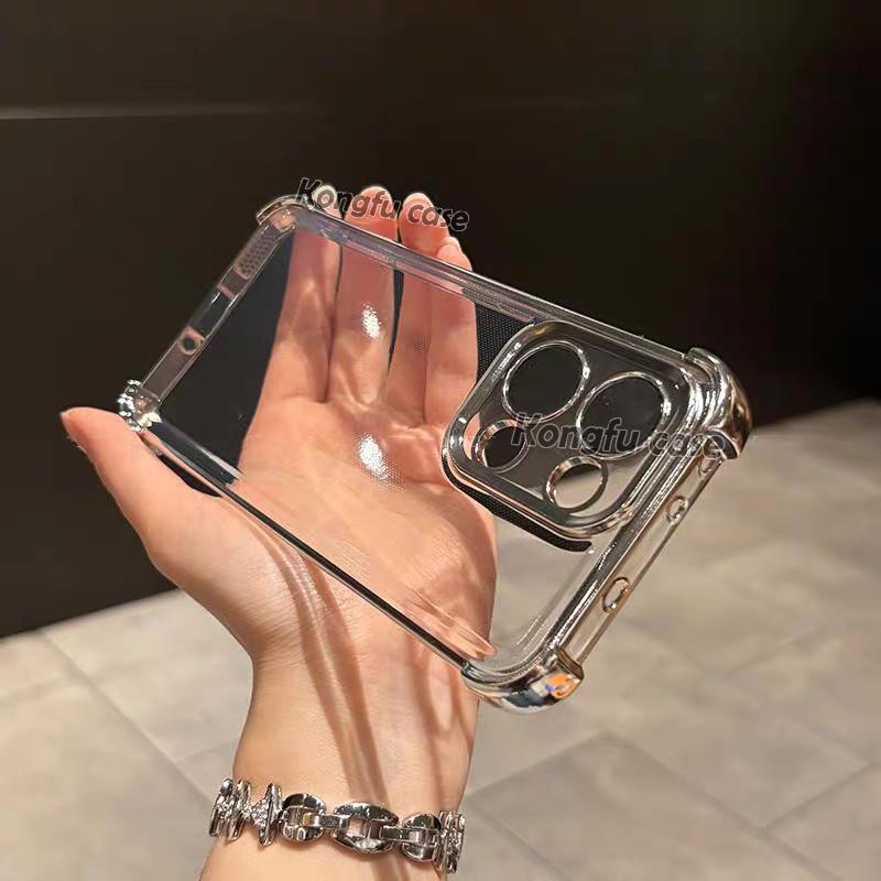 Product Introduction of Colour Clear Casing For OPPO Reno13 12 Pro F OPPOReno13Pro Reno12Pro Reno 13 12 F 5G Electroplate Transparent TPU Phone Case Shockproof Casing Protection Anti-fall Soft Back Cover 18