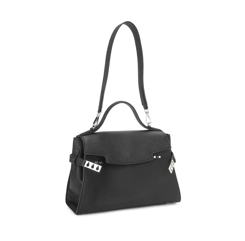 (Tặng Ví)  MB-8889 - Túi Xách Nữ Thương Hiệu Cao Cấp Da Thật Màu Đen Sang Trọng Thanh Lịch Hiện Đại Đa Năng Đi Chơi Đi Làm