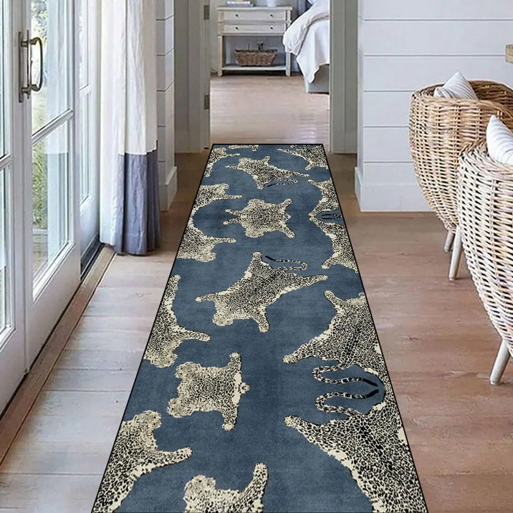 Vintage Abstract Pattern Long Hallway Rug, 1 Count Non-slip Washable Floor Mat, Large Living Room Rugs, Decorative Carpet for Home Living Room Bedroom Hotel