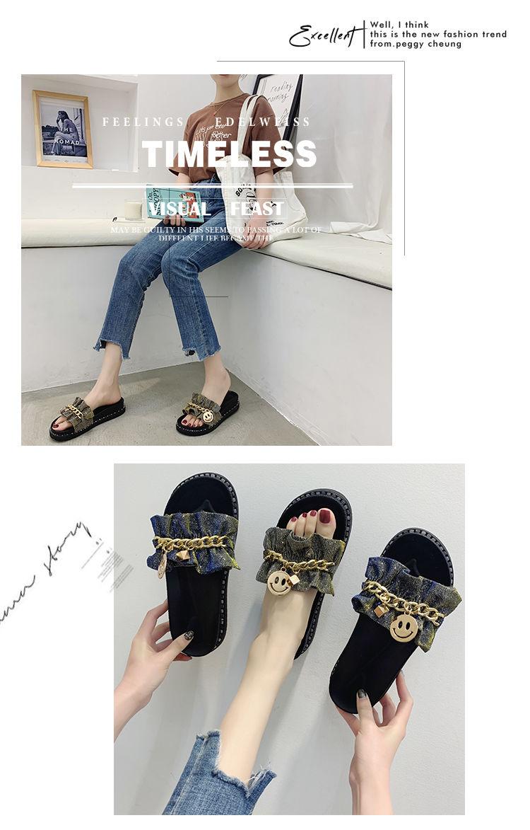 Product Introduction of Xốp Đế Dày, Dép Siêu Hot Người Nổi Tiếng Trên Internet Công Cộng Nhỏ Dép Xỏ Ngón Đi Biển Nhẹ Đế Bằng Mùa Hè Cho Nữ, Có Thể Mặc Ngoài Trời, Hàng Mới Về 2023 Shoes 4