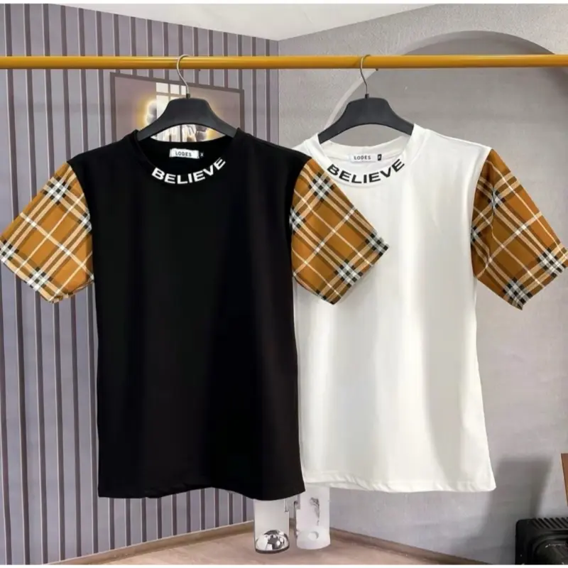 Áo thun nam Hàn Quốc vải cotton co dãn phối chữ trẻ trung thương hiệu mẫu mới chuẩn form PVT FASHION