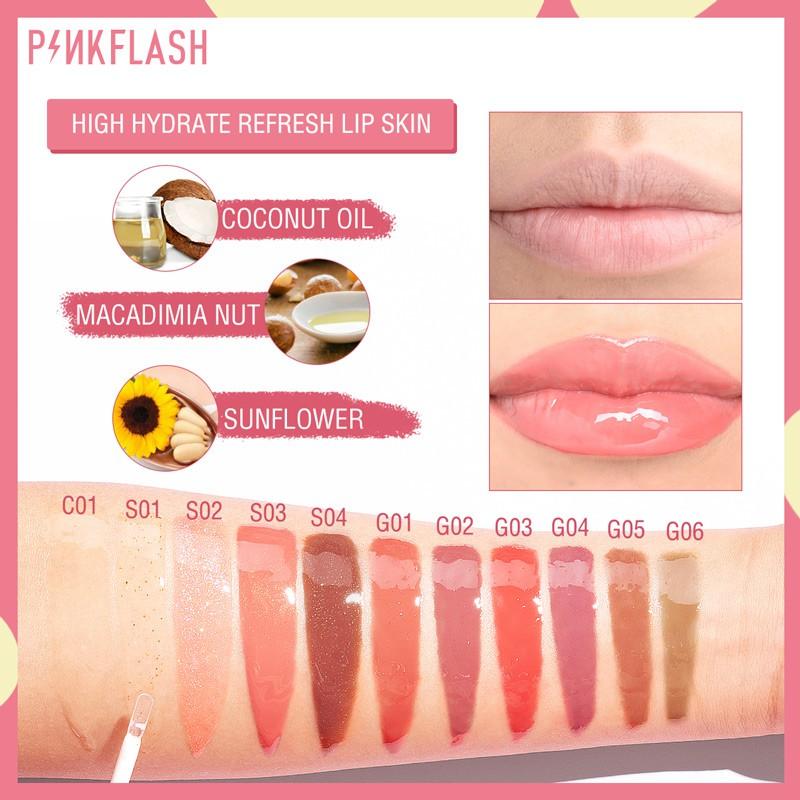 PINKFLASH #OhMyGloss Moisturizing Shine and Shimmer Plumping Lip Gloss Lip Care 4